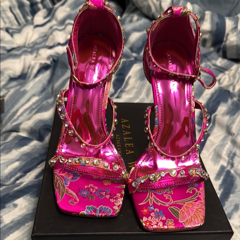 Pink Embellished Women's Heels